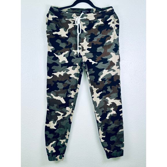 Elwood Other - Elwood Camo Jogger Pants Tapered Mens Size Small Drawstring